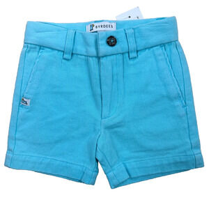 Byrdees Boys Size 12/18 Months Southern Charm Blue Twill Basic Shorts New